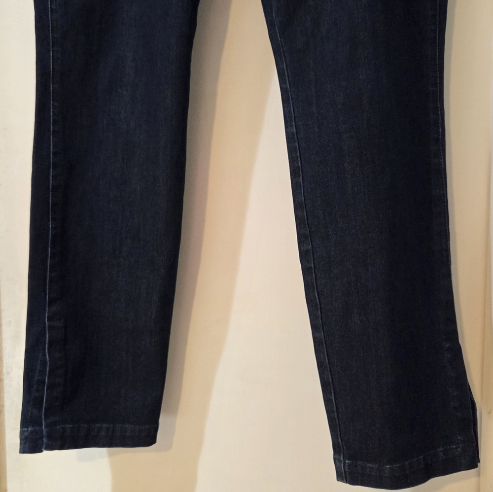 Lafayette 148 New York Murray Pull On Blue Skinny Jeans, Size L - Picture 9 of 13